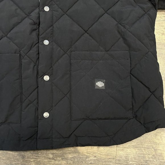 NWT Harley-Davidson Men 3XL Forever Harley Quilted Black Jacket 97404-23VM Down - Picture 6 of 12